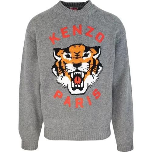 Bestickter Lucky Tiger Pullover , Herren, Größe: S - Kenzo - Modalova