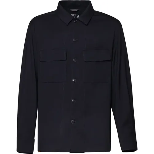 Shirt Jacket Regular Fit Italy , male, Sizes: XL, 2XL - Fedeli - Modalova