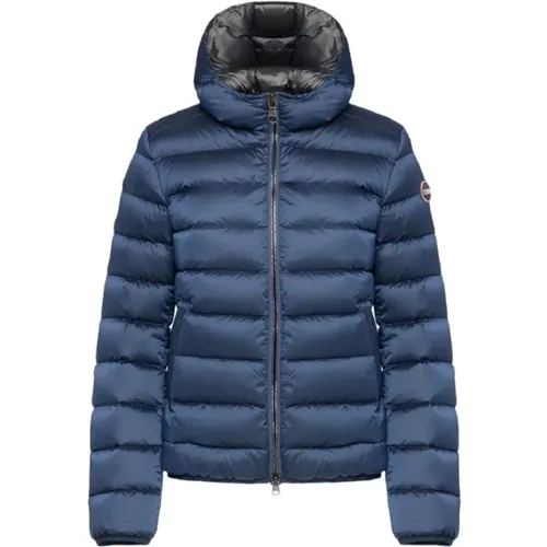 Blaue Daunenjacke Extra Slim Fit , Damen, Größe: XS - Colmar - Modalova