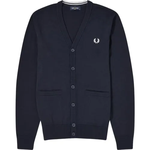 Blaue Pullover , Herren, Größe: XL - Fred Perry - Modalova