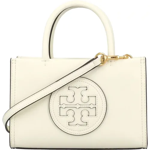 Stilvolle Warmweiße Lederhandtasche , Damen, Größe: ONE Size - TORY BURCH - Modalova