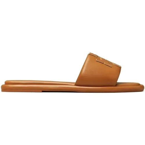 Double T Flat Sandals , female, Sizes: 2 1/2 UK - TORY BURCH - Modalova