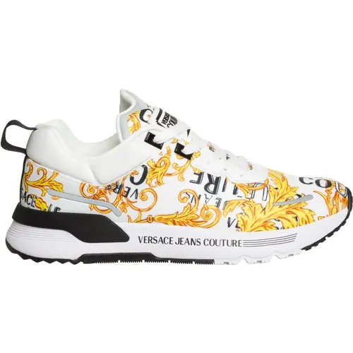 Abstract Logo Multicolour Sneakers , male, Sizes: 8 UK - Versace Jeans Couture - Modalova