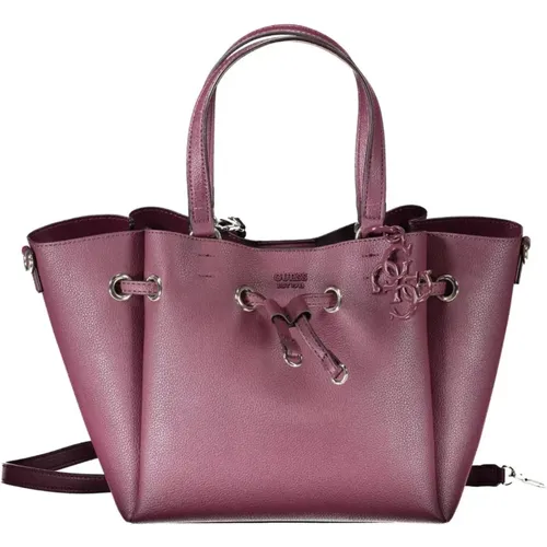 Lila Elegante Handtasche mit Vielseitigen Trägern , Damen, Größe: ONE Size - Guess - Modalova