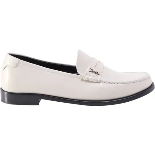 Leather Loafers for Men , male, Sizes: 7 1/2 UK, 6 UK, 9 UK, 7 UK, 8 UK - Saint Laurent - Modalova