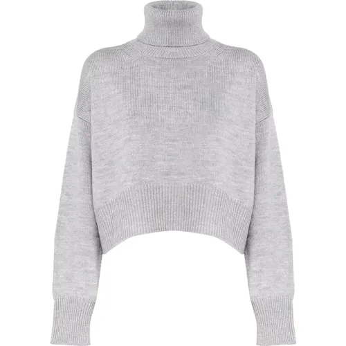 Grey Wool Turtleneck Sweater Italy , female, Sizes: 2XS, S - Dondup - Modalova