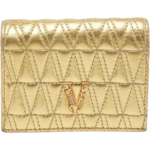 Pre-owned Leather wallets , female, Sizes: ONE SIZE - Versace Pre-owned - Modalova