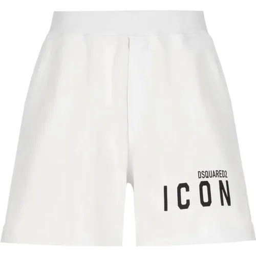 Weiße Bermuda-Shorts mit Icon-Logo - Dsquared2 - Modalova