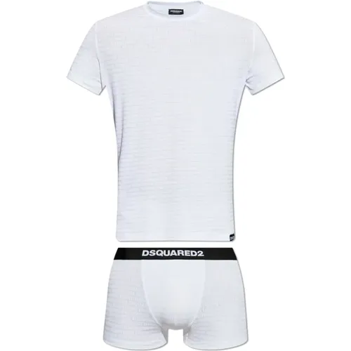 Set: T-shirt and boxers , male, Sizes: S, L, M, 2XL, XL - Dsquared2 - Modalova