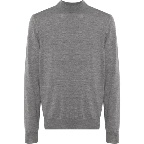 Merino Turtle Neck Sweater in Grau , Herren, Größe: XL - J.LINDEBERG - Modalova