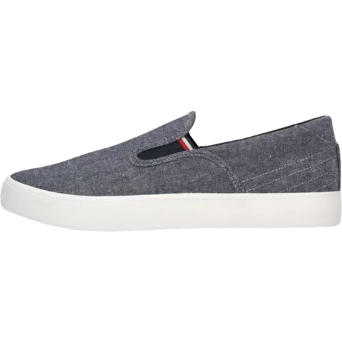 Canvas Slip-On Loafers , Herren, Größe: 40 EU - Tommy Hilfiger - Modalova