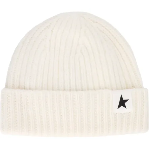 Wollmütze mit Logo-Patch,Stilvolle Hüte Kollektion - Golden Goose - Modalova