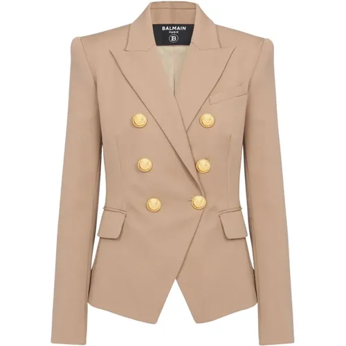 Btn grain de poudre jacket , female, Sizes: L - Balmain - Modalova