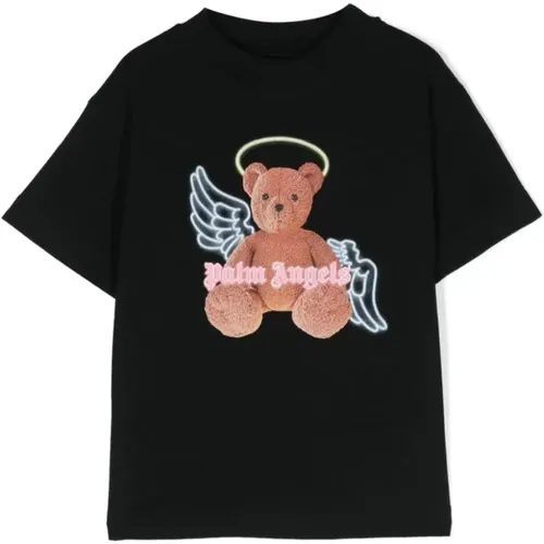 Schwarzes Bear Angel T-Shirt - Palm Angels - Modalova
