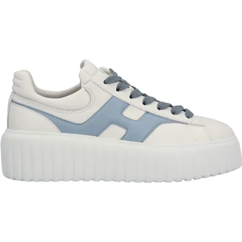 And Blue Leather Sneakers , female, Sizes: 4 UK, 7 UK - Hogan - Modalova