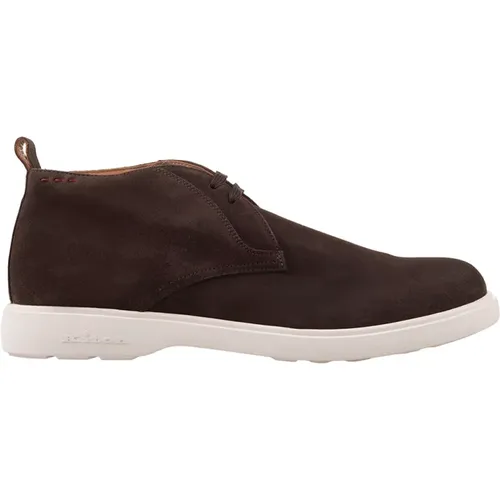 Suede Lace-Up Ankle Boots , male, Sizes: 9 UK, 8 UK, 10 UK - Kiton - Modalova