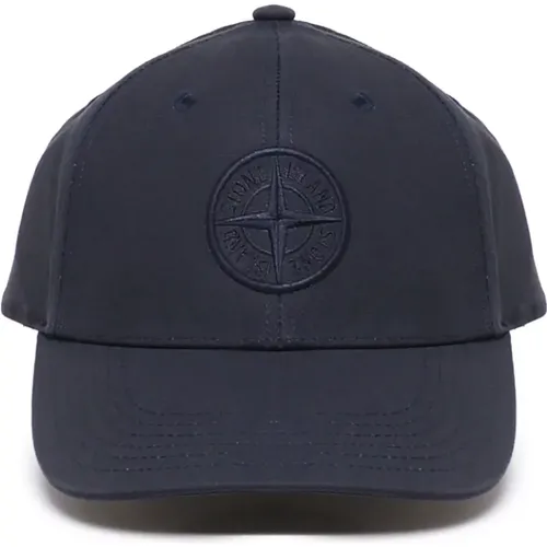 Black Baseball Cap with Round Visor , male, Sizes: ONE SIZE - Stone Island - Modalova