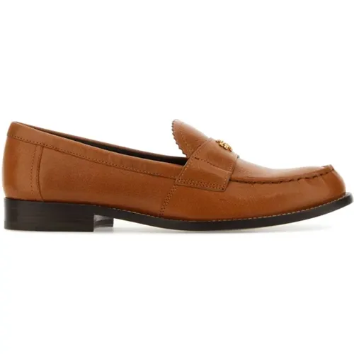 Elegante Kamelleder Loafers , Damen, Größe: 38 EU - TORY BURCH - Modalova