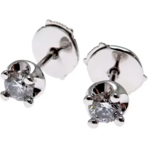 Pre-owned White Gold earrings , female, Sizes: ONE SIZE - Bvlgari Vintage - Modalova