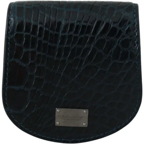 Exotische Haut Münz Brieftasche mit Logo , Herren, Größe: ONE Size - Dolce & Gabbana - Modalova