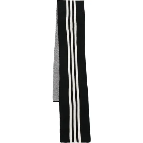 Ribbed Knit Scarf with Stripe Detailing , male, Sizes: ONE SIZE - Y-3 - Modalova