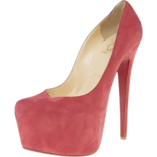 Pre-owned Suede heels , female, Sizes: 5 UK - Christian Louboutin Pre-owned - Modalova