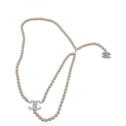 Pre-owned Silver necklaces , female, Sizes: ONE SIZE - Chanel Vintage - Modalova