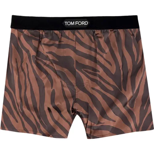 Seidenboxer mit Logoaufdruck , Herren, Größe: S - Tom Ford - Modalova