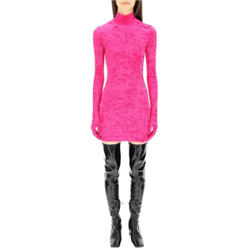 Mini-Kleid Fuchsia Chenille , Damen, Größe: S - Vetements - Modalova