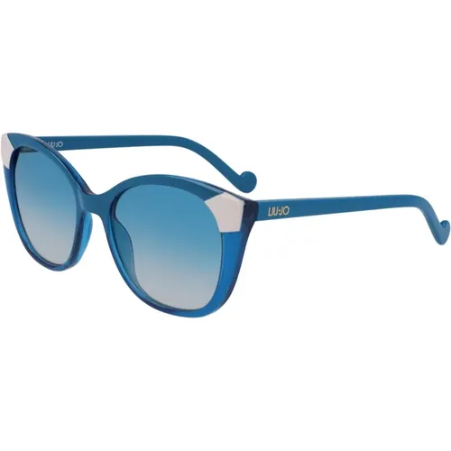 Blau Beige Transparent Gradient Sonnenbrille,Stilvolle Sonnenbrille mit Blau und Grau - Liu Jo - Modalova