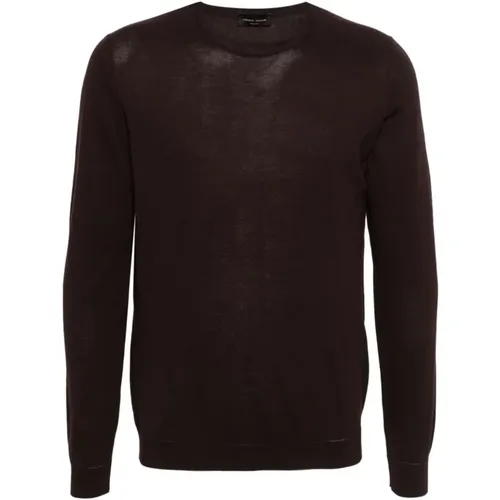 Cotton Sweater with Ribbed Edges , male, Sizes: L - Roberto Collina - Modalova