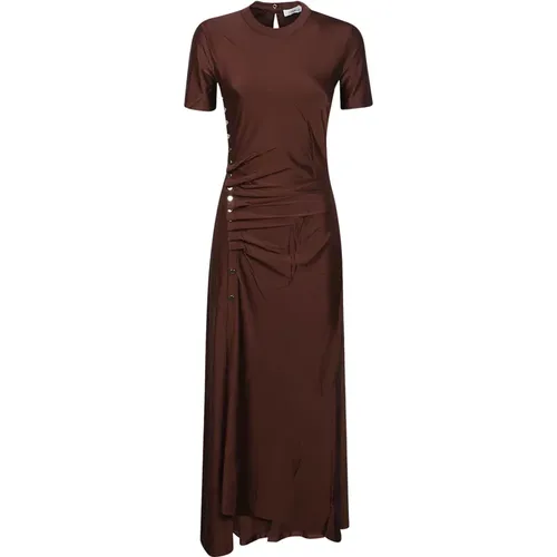 Short Sleeve Midi Dress , female, Sizes: S, XS - Paco Rabanne - Modalova
