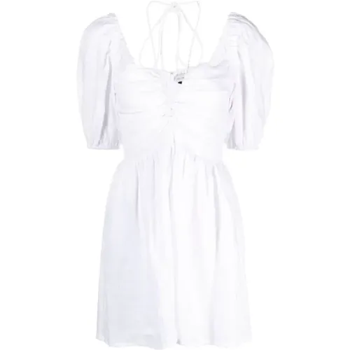 Weiße Leinenkleid mit Sweetheart-Ausschnitt , Damen, Größe: XS - Faithfull the Brand - Modalova
