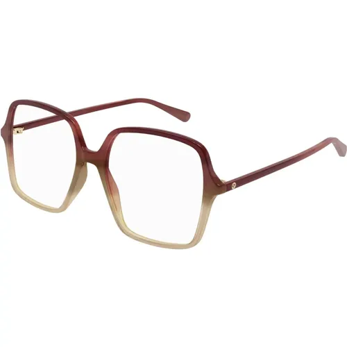 Rot Shaded Brillengestelle , unisex, Größe: 53 MM - Gucci - Modalova