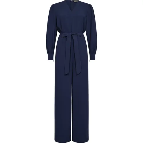 Elegant Long Sleeve Jumpsuit with Zipper Closure , female, Sizes: L - MOS MOSH - Modalova
