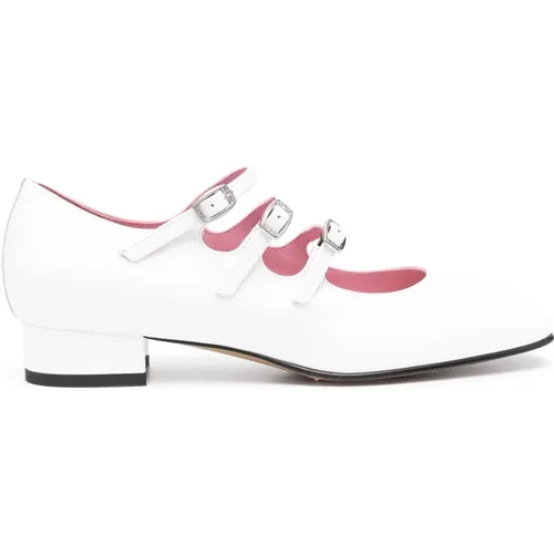 Weiße Lackleder Mary Jane Schuhe , Damen, Größe: 41 EU - Carel - Modalova