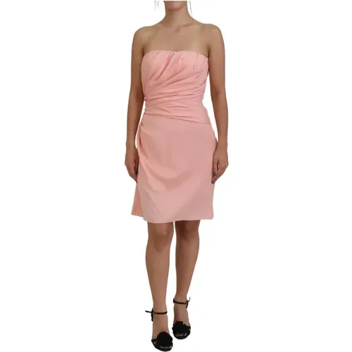 Elegantes Trägerloses Midi-Kleid in Rosa - Dolce & Gabbana - Modalova