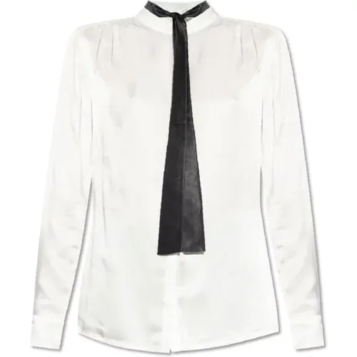 ‘Toni’ Hemd mit Krawattendetail , Damen, Größe: M - AllSaints - Modalova