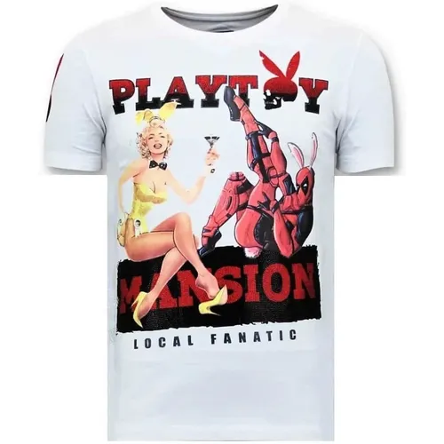 Exklusives Herren T-Shirt - The Playtoy Mansion - 11-6386W - Local Fanatic - Modalova
