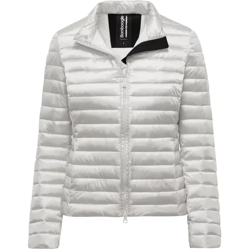 Bright Nylon Jacket with Feather-Effect Padding , female, Sizes: XL, M, L - BomBoogie - Modalova