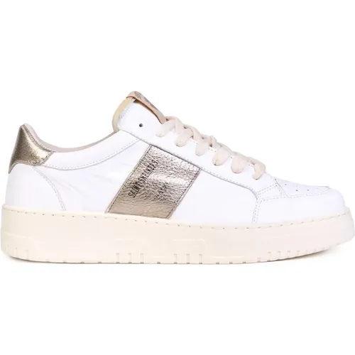 Bia/Oro Leather Sneakers , female, Sizes: 6 UK, 8 UK, 4 UK, 3 UK, 7 UK, 5 UK - Saint Sneakers - Modalova