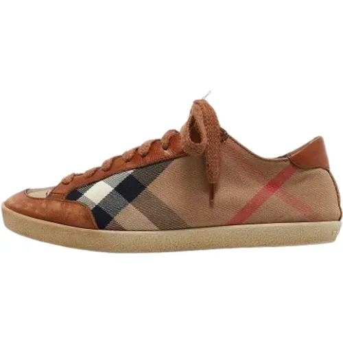 Pre-owned Canvas sneakers , female, Sizes: 4 UK - Burberry Vintage - Modalova