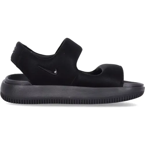 Schwarze Gummisandale mit Kontur-Design , Damen, Größe: 38 EU - Nike - Modalova