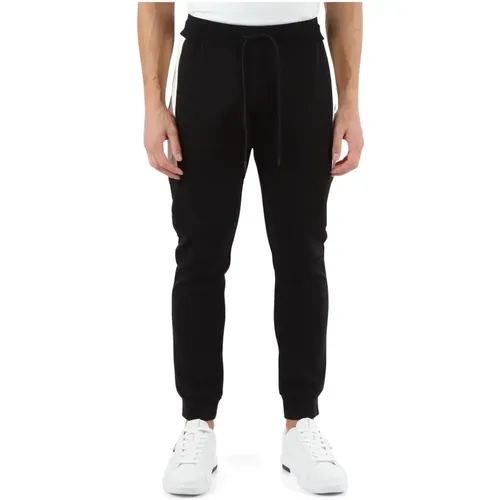 Sporty cotton blend pants with faux leather inserts , male, Sizes: L, S, XL, M - Antony Morato - Modalova