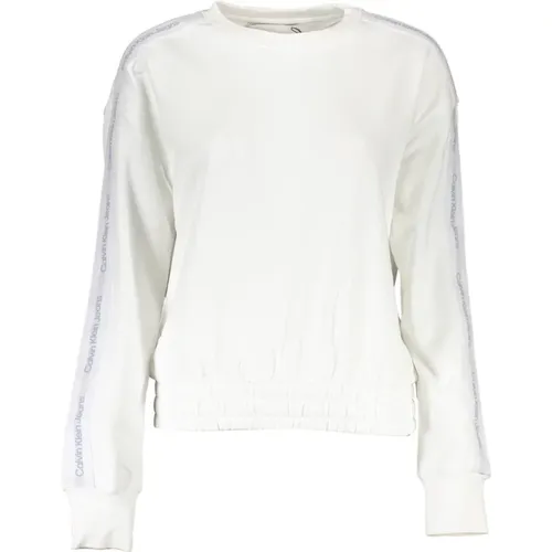 Cotton Sweater with Embroidery , female, Sizes: L, XL - Calvin Klein - Modalova