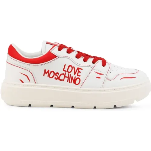 Damen Leder Sneakers , Damen, Größe: 39 EU - Love Moschino - Modalova