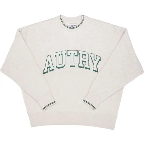 Langarm Jersey Sweatshirt im Universitätsstil , Herren, Größe: L - Autry - Modalova