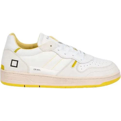 Weiße und gelbe Court 2.0 Sneakers , Herren, Größe: 41 EU - D.a.t.e. - Modalova