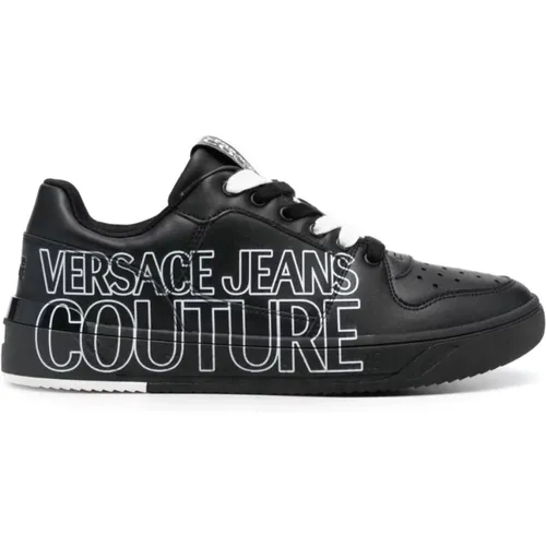 Logo-Print Low-Top Sneakers , male, Sizes: 6 UK, 7 UK, 10 UK, 8 UK, 9 UK - Versace Jeans Couture - Modalova