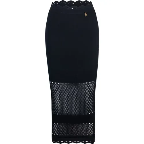 Midi Skirt with Pointelle Details , female, Sizes: S, M - PATRIZIA PEPE - Modalova